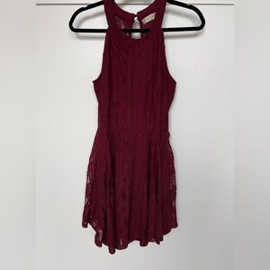 Altar’d  State Burgundy Lace Dress